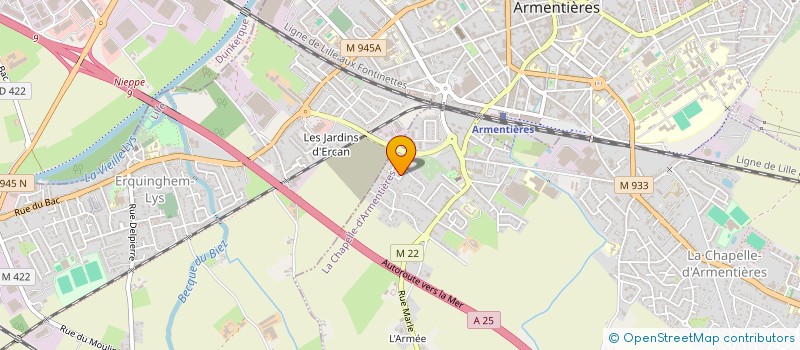 localisation de l'entreprise MONSIEUR GAETAN MALLET  LA CHAPELLE-D'ARMENTIERES