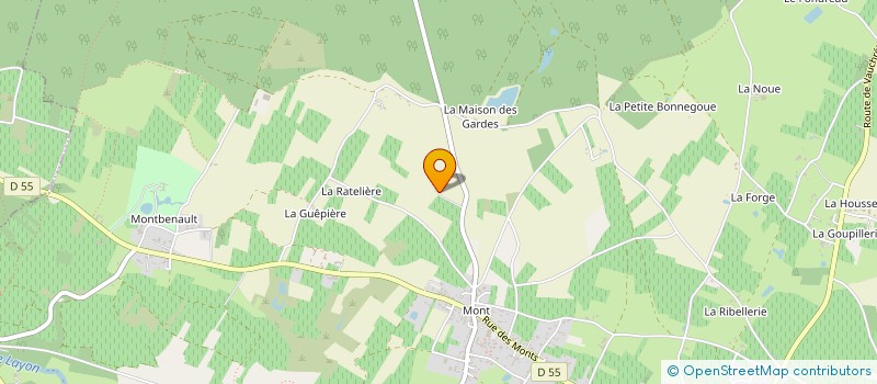 localisation de l'entreprise MONSIEUR GAETAN PISCOU  BELLEVIGNE-EN-LAYON