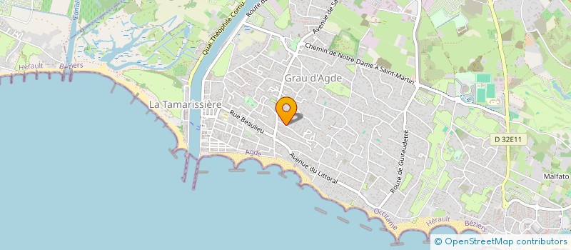 localisation de l'entreprise MONSIEUR GAETAN PREVOST  AGDE