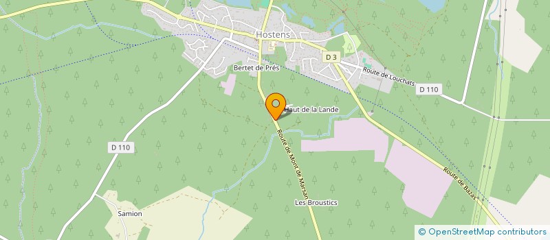 localisation de l'entreprise MONSIEUR GAETAN PRONE  HOSTENS