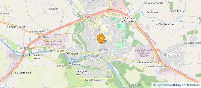 localisation de l'entreprise MONSIEUR GAETAN RENAULT à JOSSELIN