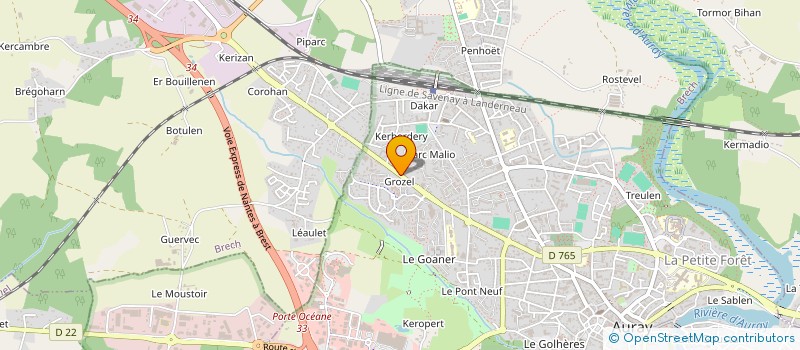 localisation de l'entreprise MONSIEUR GAETAN ROUX à AURAY