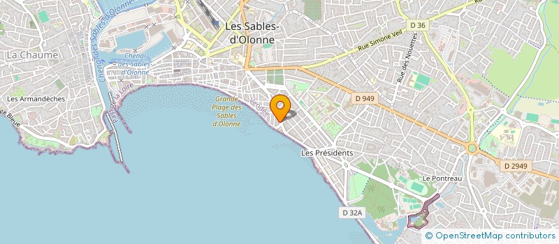 localisation de l'entreprise MONSIEUR GAETAN ROYOUX à LES SABLES-D'OLONNE