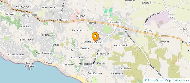 localisation de l'entreprise MONSIEUR GAETAN RUQUIER à PLOUHINEC