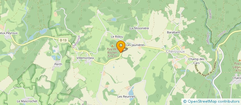 localisation de l'entreprise MONSIEUR GAETAN SIRE  CHEISSOUX