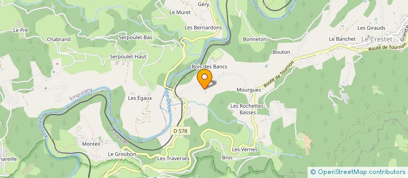 localisation de l'entreprise MONSIEUR GAETAN VIALLET  LE CRESTET