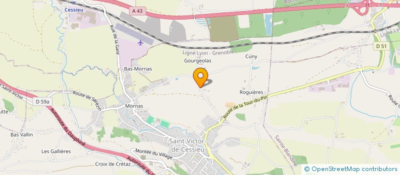 localisation de l'entreprise MONSIEUR GAILORD RABILLOUD  SAINT-VICTOR-DE-CESSIEU