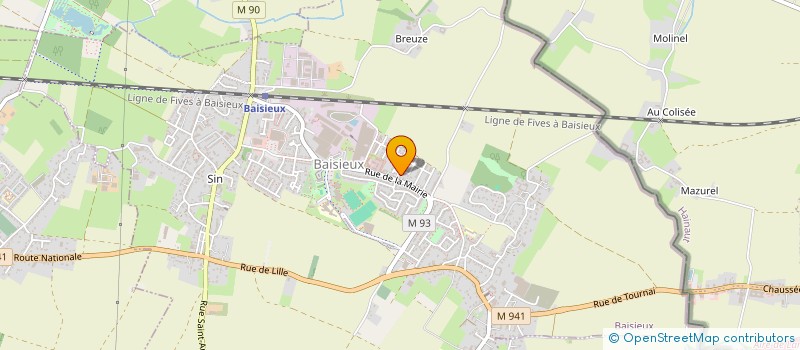 localisation de l'entreprise MONSIEUR GAOUSSOU DIABY  BAISIEUX