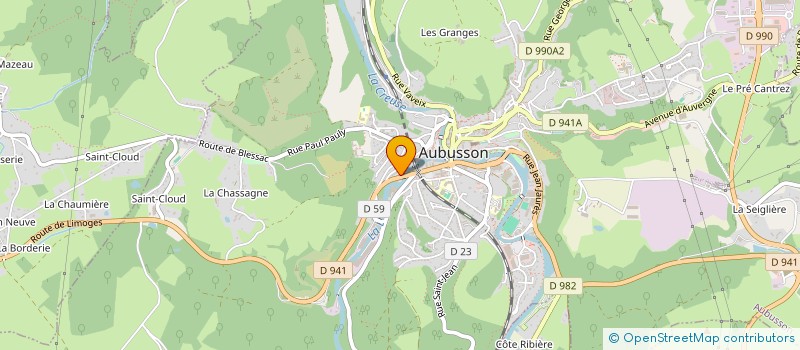 localisation de l'entreprise MONSIEUR GARRY SMITH à AUBUSSON