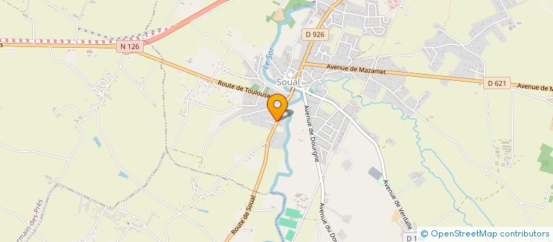 localisation de l'entreprise MONSIEUR GARY LEFEBVRE  SOUAL