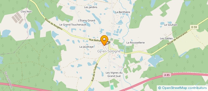 localisation de l'entreprise MONSIEUR GARY MULLER  GY-EN-SOLOGNE