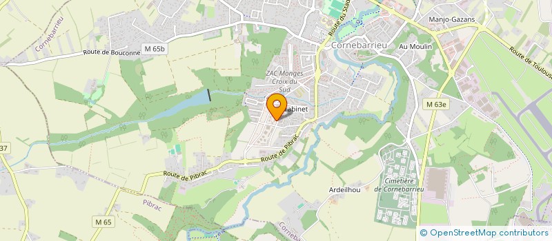 localisation de l'entreprise MONSIEUR GASPAR WEISBUCH  CORNEBARRIEU