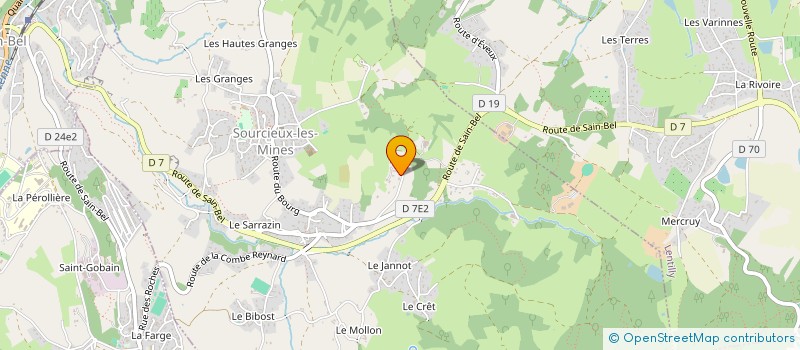 localisation de l'entreprise MONSIEUR GASTON BALLADUR à SOURCIEUX-LES-MINES