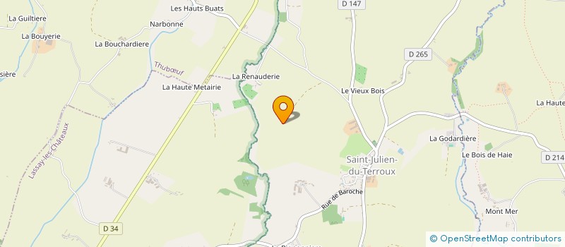 localisation de l'entreprise MONSIEUR GASTON BODIN à LE HOUSSEAU-BRETIGNOLLES