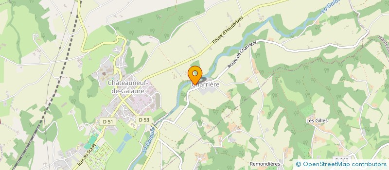 localisation de l'entreprise MONSIEUR GASTON CHEVAL  CHATEAUNEUF DE GALAURE