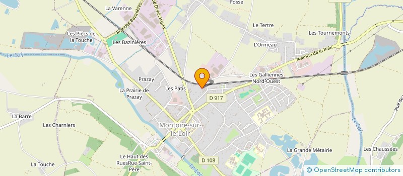 localisation de l'entreprise MONSIEUR GASTON CHIQUET  MONTOIRE-SUR-LE-LOIR