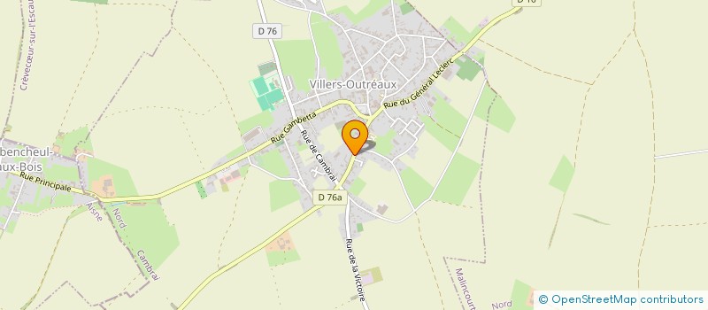 localisation de l'entreprise MONSIEUR GASTON GUEGAIN  VILLERS-OUTREAUX