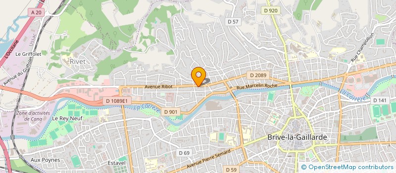 localisation de l'entreprise MONSIEUR GASTON LAVIALLE  BRIVE-LA-GAILLARDE