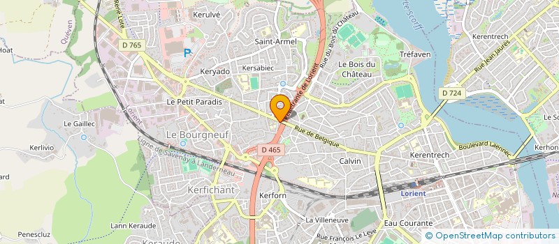 localisation de l'entreprise MONSIEUR GASTON LE HUNSEC  LORIENT