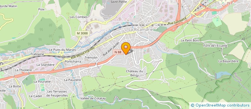 localisation de l'entreprise MONSIEUR GASTON MOREL  LA RICAMARIE