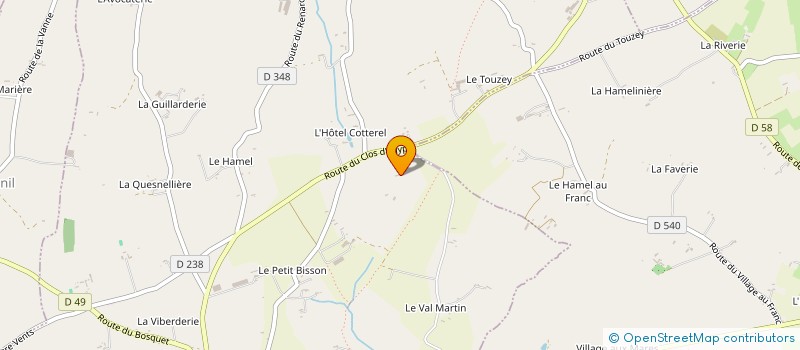 localisation de l'entreprise MONSIEUR GASTON PORET  GAVRAY-SUR-SIENNE