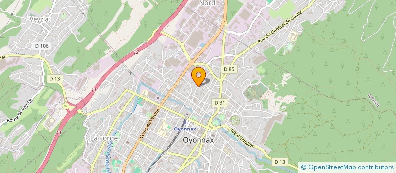 localisation de l'entreprise MONSIEUR GATIEN BONAZ à OYONNAX