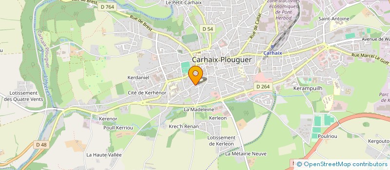 localisation de l'entreprise MONSIEUR GAULTIER GUEGUEN à CARHAIX PLOUGUER