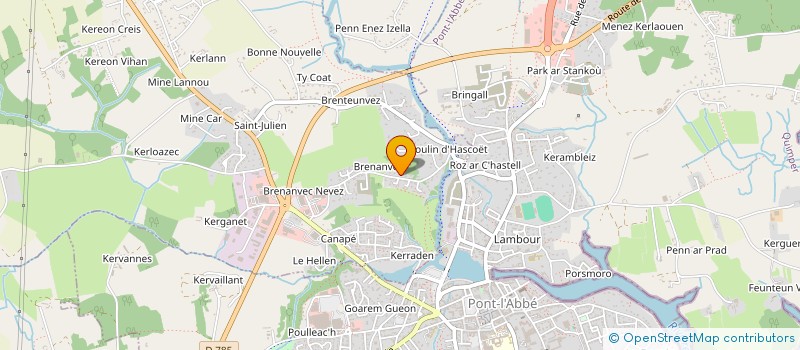 localisation de l'entreprise MONSIEUR GAUTHIER BOENNEC  PLONEOUR-LANVERN