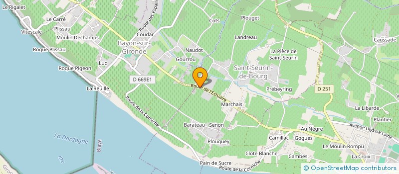 localisation de l'entreprise MONSIEUR GAUTHIER CAVALIN  SAINT-SEURIN-DE-BOURG