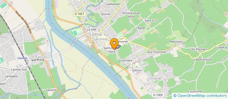 localisation de l'entreprise MONSIEUR GAUTHIER GRIVET  CADILLAC-SUR-GARONNE