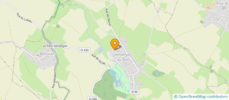 localisation de l'entreprise MONSIEUR GAUTHIER HENRY à VENDEGIES-AU-BOIS