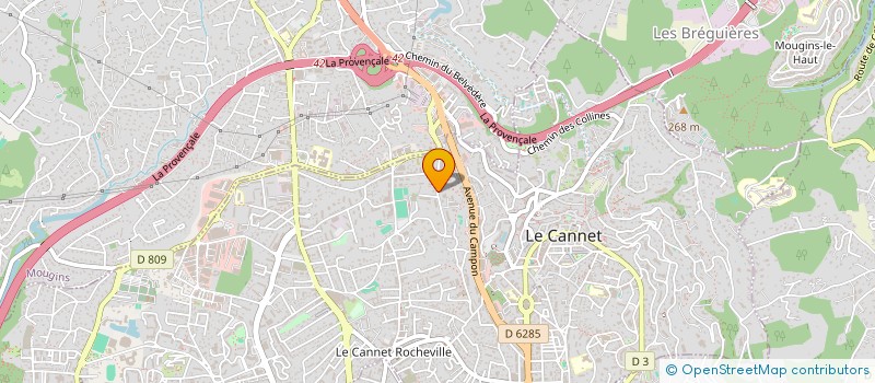 localisation de l'entreprise MONSIEUR GAUTHIER PUCHAUX à LE CANNET