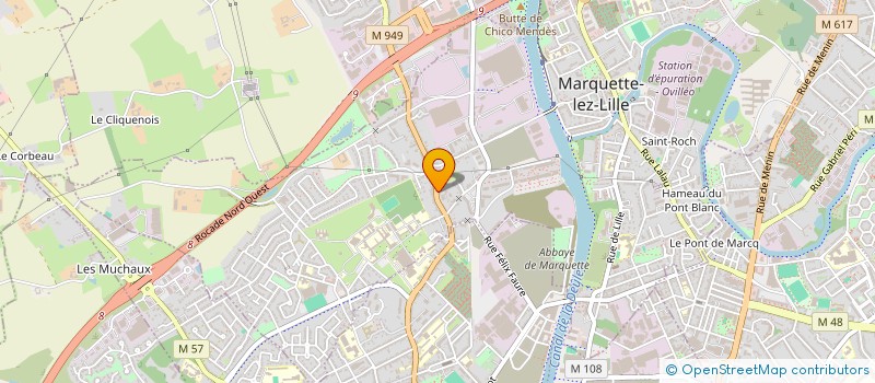 localisation de l'entreprise MONSIEUR GAUTIER BEVEN  MARQUETTE-LEZ-LILLE