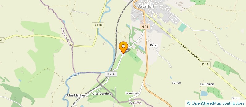 localisation de l'entreprise MONSIEUR GAUTIER FOURNEL  ASTAFFORT