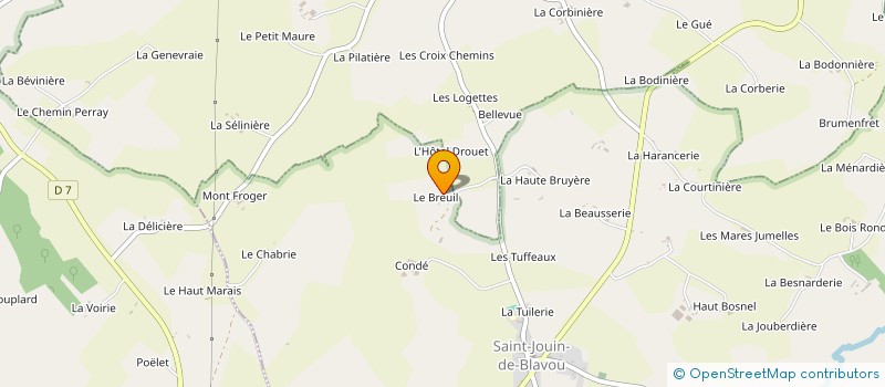 localisation de l'entreprise MONSIEUR GAUTIER JEAN BURGAT à SAINT-JOUIN-DE-BLAVOU