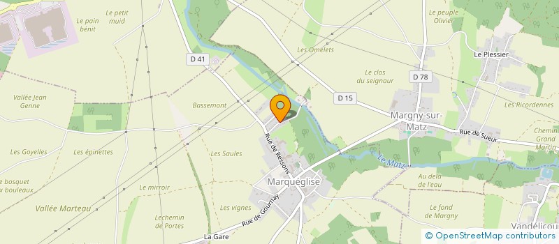 localisation de l'entreprise MONSIEUR GAYLORD BERTIN  MARQUEGLISE