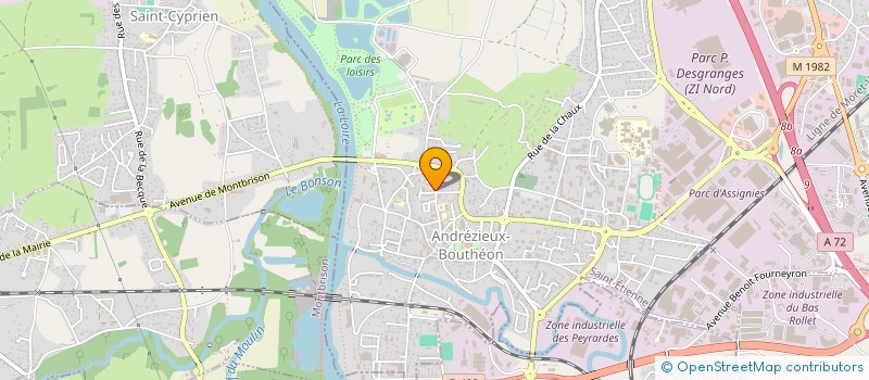 localisation de l'entreprise MONSIEUR GENARO SALGADO PEREZ  ANDREZIEUX-BOUTHEON