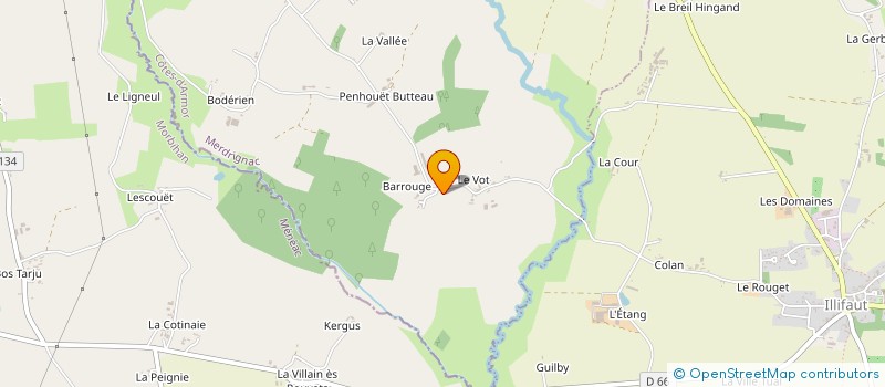 localisation de l'entreprise MONSIEUR GENEVIEVE THOMAS  MERDRIGNAC