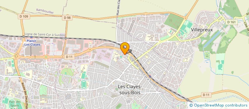 localisation de l'entreprise MONSIEUR GEOFFRAY GUEDES  LES CLAYES-SOUS-BOIS