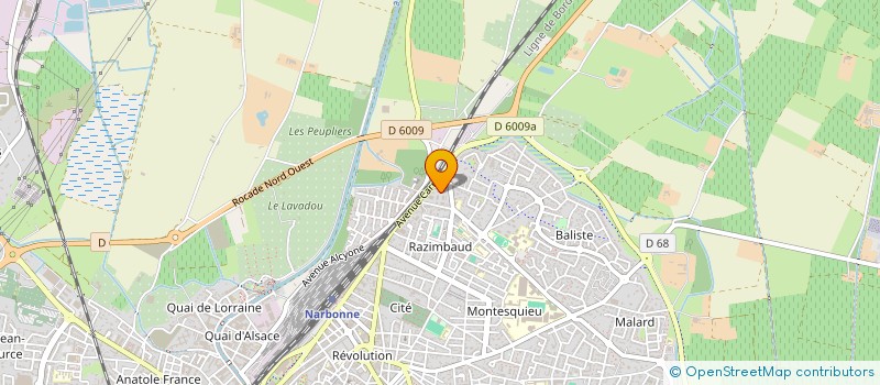 localisation de l'entreprise MONSIEUR GEOFFREY BAILLAT  NARBONNE