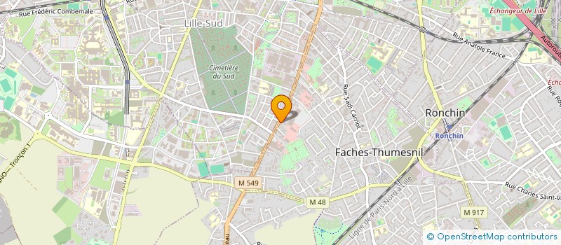 localisation de l'entreprise MONSIEUR GEOFFREY BAILLEU  FACHES-THUMESNIL