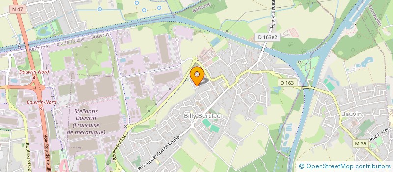 localisation de l'entreprise MONSIEUR GEOFFREY BOEUF  BILLY-BERCLAU