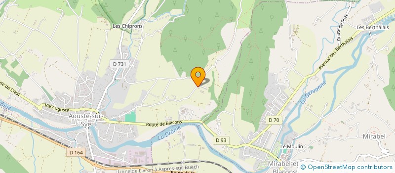 localisation de l'entreprise MONSIEUR GEOFFREY BONNARD  AOUSTE-SUR-SYE