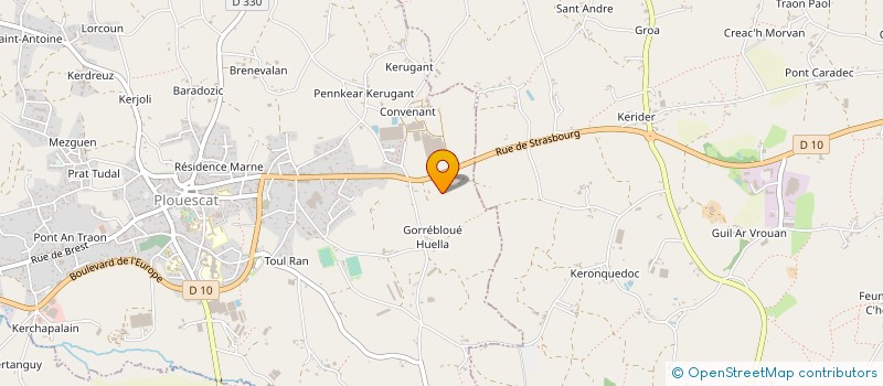 localisation de l'entreprise MONSIEUR GEOFFREY BOUCHET  PLOUESCAT