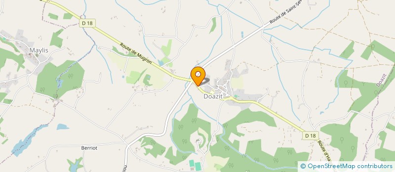 localisation de l'entreprise MONSIEUR GEOFFREY BOURDON  DOAZIT