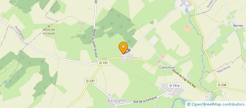 localisation de l'entreprise MONSIEUR GEOFFREY BOURGOIS  BAZINGHEN