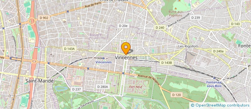 localisation de l'entreprise MONSIEUR GEOFFREY BOUTHORS à VINCENNES