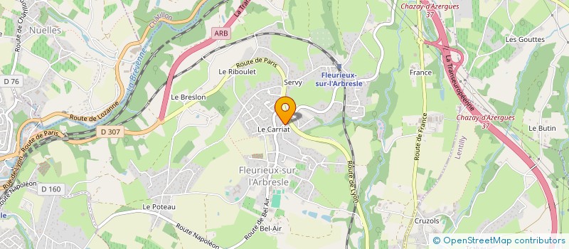 localisation de l'entreprise MONSIEUR GEOFFREY CARNOT à FLEURIEUX-SUR-L'ARBRESLE