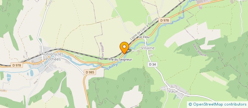 localisation de l'entreprise MONSIEUR GEOFFREY COLLEN  VAUX-VILLAINE