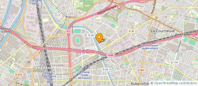 localisation de l'entreprise MONSIEUR GEOFFREY CORDA  AUBERVILLIERS